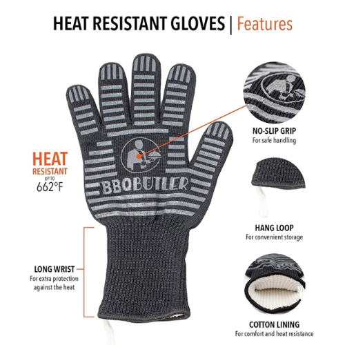 Includes 3 unique grilling/marinades and a Black Eyed Susan Spice Hot Sauce, along with a Heat Resistant Grilling Glove. Whiskey Vinegar 8.4oz and Whiskey BBQ Sauce 8.4 oz, Stonewill Kitchen Grille Sauce 11 oz and Red Flag Hot Sauce 5 oz. Black Fabric Glove (1) Eoffers easily grip all your items with the ultimate no slip silicone strips. The cotton-lined interior and glove flexibility provide great comfort and extends high up the wrists for extra protection.  Your gift will be boxed and bowed.