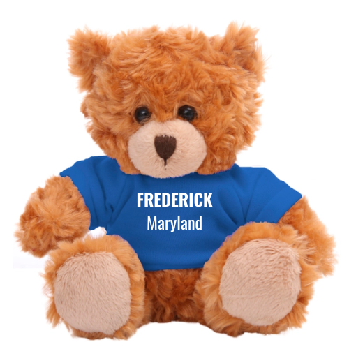 Frederick, Maryland - Plushland's teddy bear with shirt is super soft, nicely weighted and great size to hug, to love and company. Dimensions: 11 x 4 x 3 in