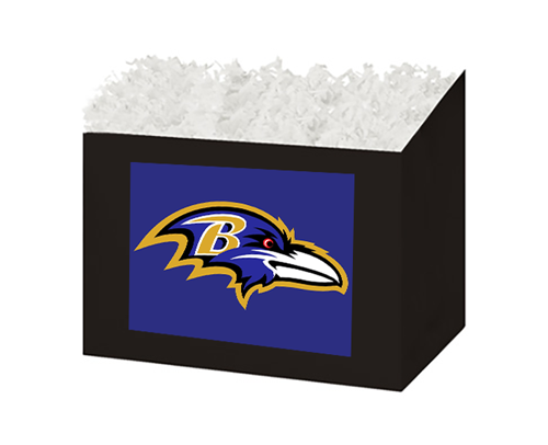 Let's Go Baltimore Ravens!  That's right we have team spirit.  Select your favorite team themed football fan basket.  YOur gift will include open and eat, sweet and savory items, crackers, cheese, sausage, pretzels, nuts, dipping mustard, 2 regional beers, a football themed bottle opener and foil football chocolates.