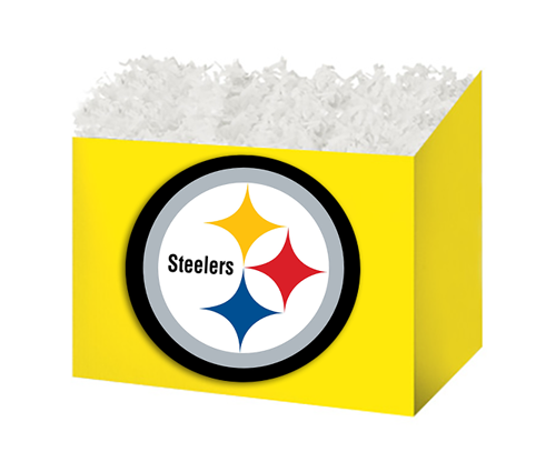 Let's Go Pittsburgh Steelers! That's right we have team spirit. Select your favorite team themed football fan basket. Your gift will include open and eat, sweet and savory items, crackers, cheese, sausage, pretzels, nuts, dipping mustard, 2 regional beers, a football themed bottle opener and foil football chocolates.