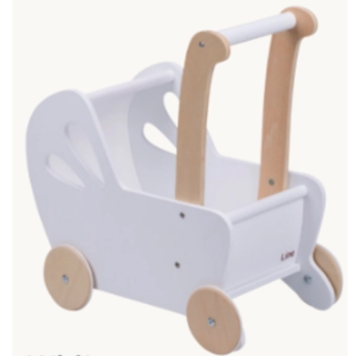 Created in a push toy stroller was designed in the same shape as a traditional classic Pram. Keep your baby moving after taking their first steps. Includes a Sherpa Blanket, receiving blanket, silicone beech wood rattle, organic shea butter everyday baby lotion, and a set of silicone baby blocks.